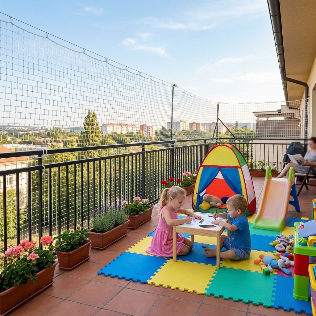 Children & Kids Balcony Safety Net installation in Chennai